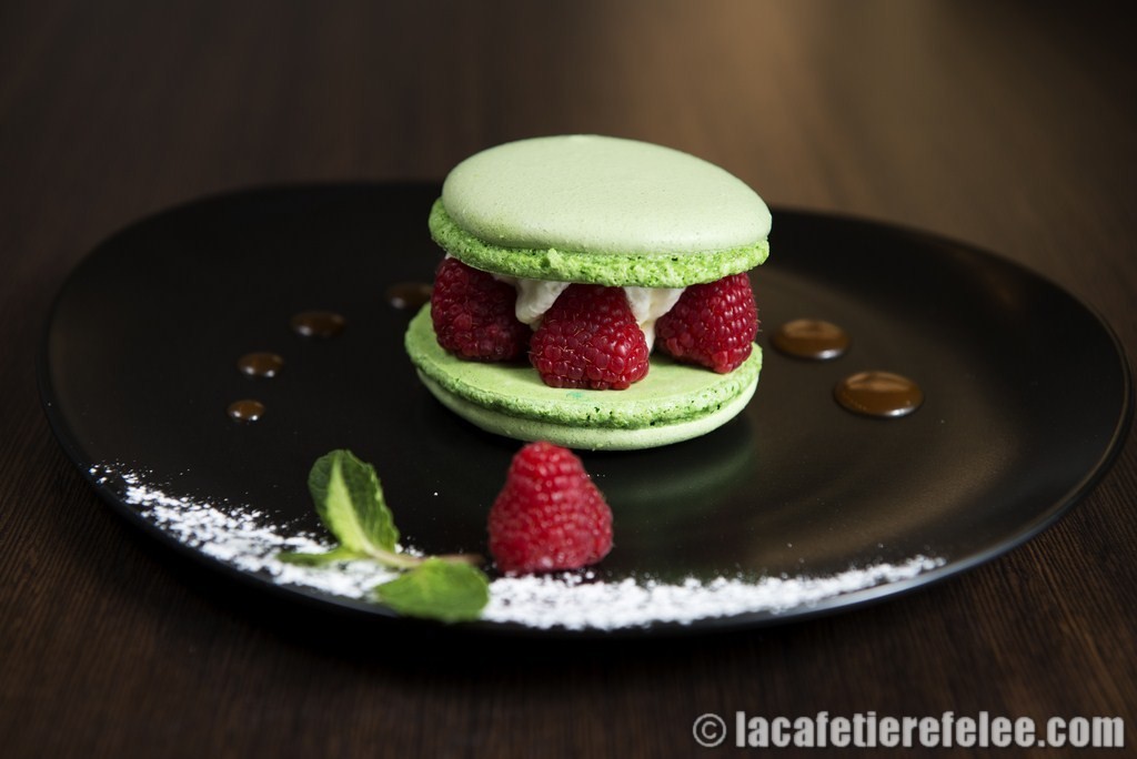macaron au thé matcha