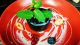 fondant au chocolat et sauce chocolat blanc